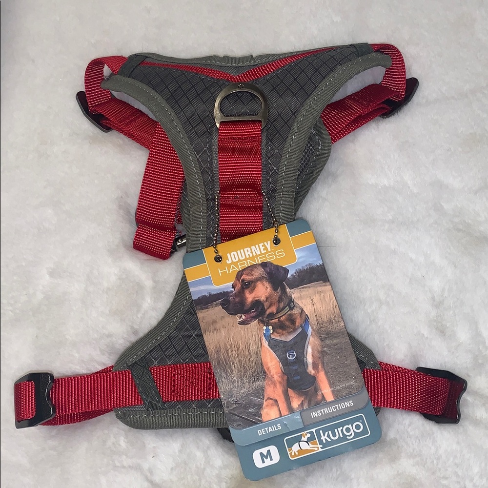 🪻 Kurgo Journey Air Polyester Reflective No Pull Red Dog Harness NWT M - Picture 4 of 11